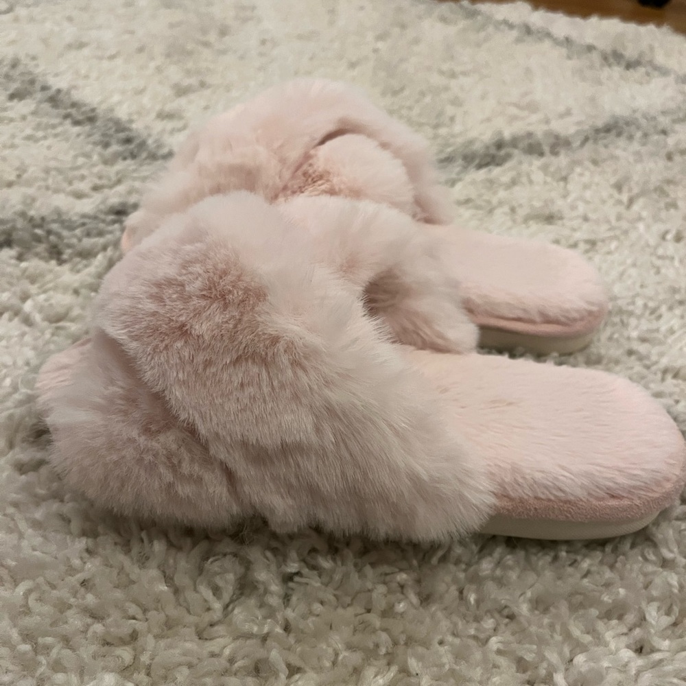 Pink Fuzzy Slippers